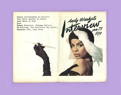 INTERVIEW-JANUARY 1973-BIANCA by SCAVULLO-YSL-LENA HORNE-JANE FORTH-CHA RAMPLING - Image 1 of 4