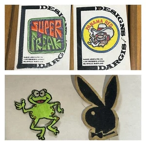 Vtg 70s Panama Red Weed Smuggler Playboy Patch, Hippie Biker Marijuana Lot Of 4 - Picture 1 of 7
