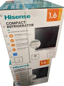 Hisense Black Mini Fridge- Compact Refrigerator, 1.6 CU.FT. - Adjustable, NEW - Picture 1 of 10