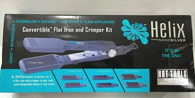 Kit de ferro plano e crimpador Helix Nano prata conversível - 4 ferros diferentes em 1 - Imagem 1 de 4