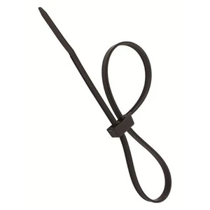 Black Double-Loop Cable Ties - 300mm x 4.8mm (SPCT3-B) - Picture 1 of 1