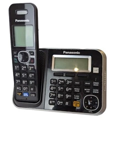 Panasonic Model KX-TG6841 Digital Cordless Phone System Black W/ Noise Reduction - Picture 1 of 8