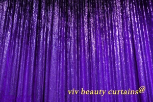 Purple Velvet Curtain THEATER/STAG Studio Noise/Sound Reducer Thermal Drape Pane - Picture 1 of 12