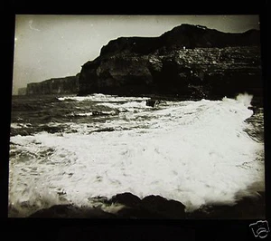 Glass Magic Lantern Slide BENTON CLIFFS C1900 POSSIBLY BEMTON ? - Picture 1 of 2