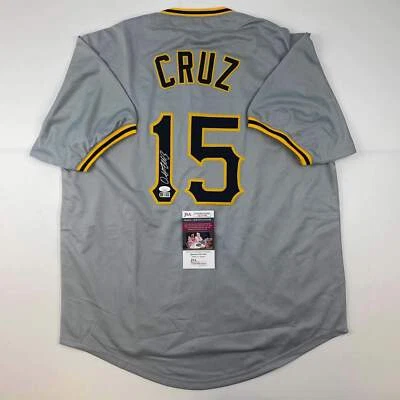 Autographed/Signed Oneil Cruz Pittsburgh Grey Baseball Jersey JSA COA - Image 1 of 4