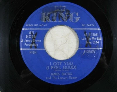 Vintage 45 Record King James Brown I Can't Help it I got You I Feel Good Doo Wop Foto 1 de 2