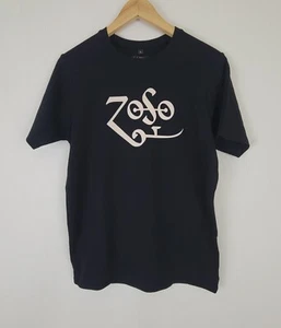 NWOT Fair Wear Zoso M/L Jimmy Page Black T-Shirt Tee Rock Cotton Free Ship Thick - Picture 1 of 6
