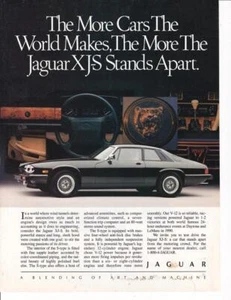 1991 Black Jaguar XJ-S Print-Ad / Great Art - Bild 1 von 1