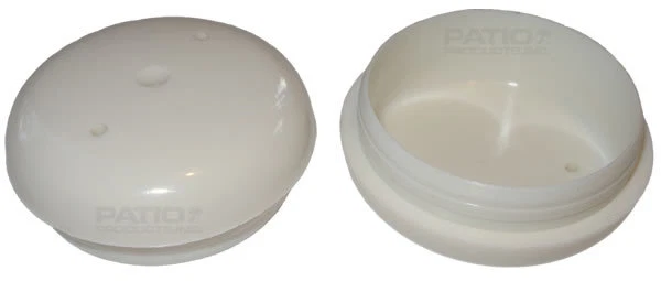 Patio Foot Glide For Wrought Iron Furniture Plastic White Deluxe 1-1/2  1.5 Inch - Image 1 of 1