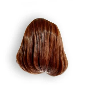 Handmade 9" Brown Synthetic Fiber Drawstring Clip Pony Hair Extension Piece - Picture 1 of 4