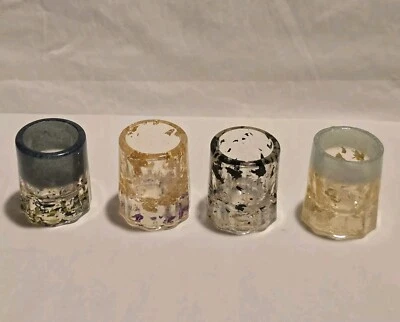 Juego de 4 vasos de resina de arte acrílico  Foto 1 de 4