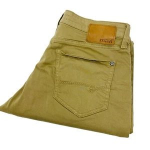 Mavi Jeans Mens 33x34 Matt Relaxed Straight Leg Tan Denim Pants Stretch Casual - Picture 1 of 10