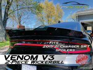PSDesigns Venom V3 2 Layer Wickerbill wicker bill fits 15-23 Dodge Charger - Picture 1 of 10