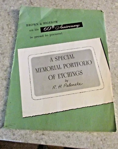 VTG 1956 R.H. PALENSKE MEMORIAL PORTFOLIO 2 ETCHINGS GONE FISHING OUT TO SEA - Picture 1 of 6