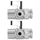  2 Pcs 4-Splitter Handheld Shower Diverter Faucet Adapter Home Hose