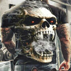 Herren Horror Skull 3D Fashion T-Shirt Rundhals Unisex Sommer Streetwear