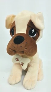 Peluche de peluche marrón bronceado Pug perro grande 15" fiesta - Imagen 1 de 5