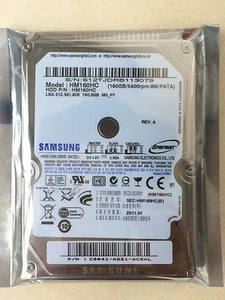 Disque dur IDE PATA SAMSUNG 160 Go 5400 tr/min 2,5" pour ordinateur portable HM160HC - Photo 1/3