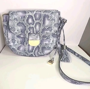 G.I.L.I. Teal Blue Cobra Leather Crossbody/Shoulder Saddle Bag - Picture 1 of 18