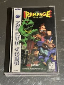 SEGA SATURN Rampage World Tour Video Game & book + reg card