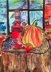 Lot of 4 FALL THEMED CARDS Blank Inside HALLOWEEN THANKSGIVING Casa - Picture 1 of 1