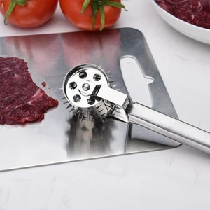 Silvery Stainless Steel Meat Tenderizer Hammer Mallet for Steak Beef Chicken - Picture 1 of 7