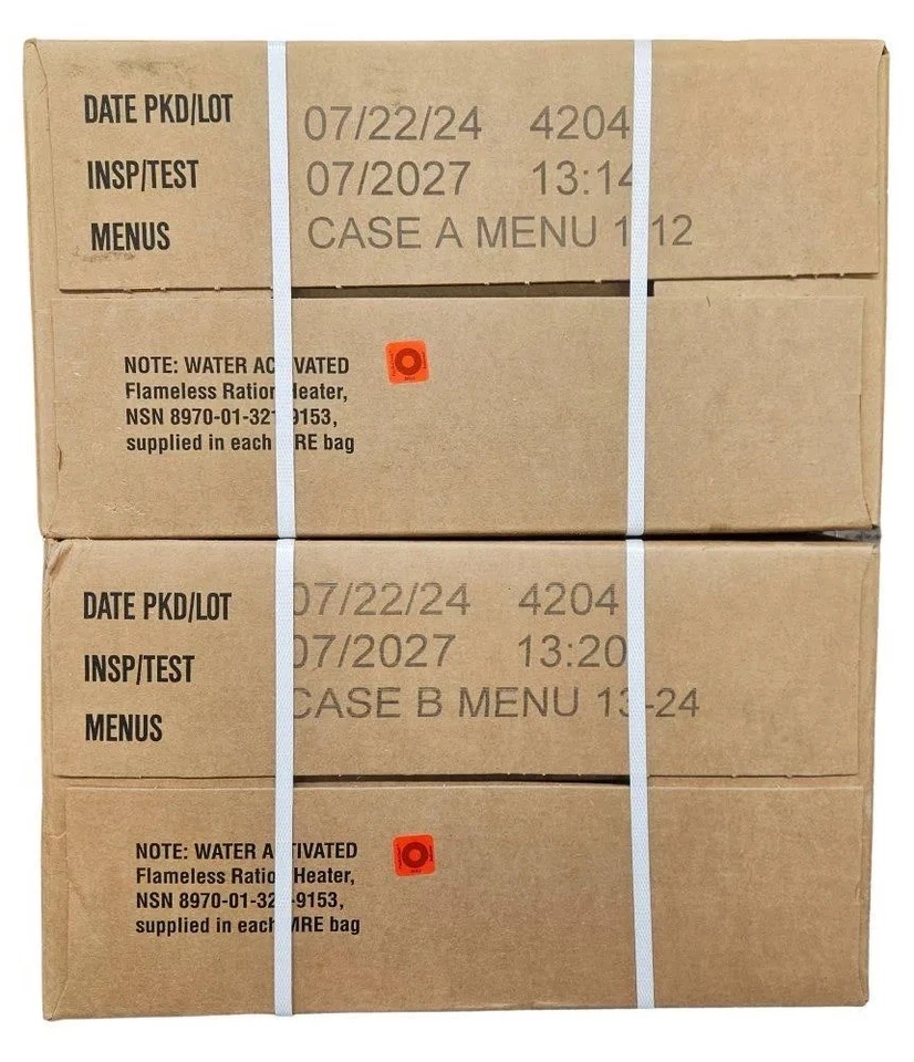 SOPAKCO MRE Military Case A&B Inspection 07- 2027 ***Please read description *****