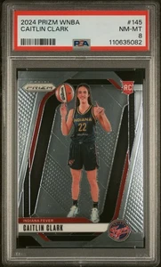 2024 Prizm WNBA Caitlin Clark #145 RC Rookie PSA 8 - Picture 1 of 2