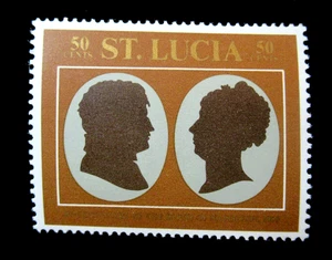 St Lucia Scott 256 Napoleon Bonaparte 200th Birth Anniversary 50 Cent Mint MNH - Picture 1 of 2