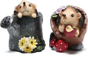 2pcs Hedgehog Figurines Home Decor Spring Hedgehog Decorations Spring Figurines - Picture 1 of 6