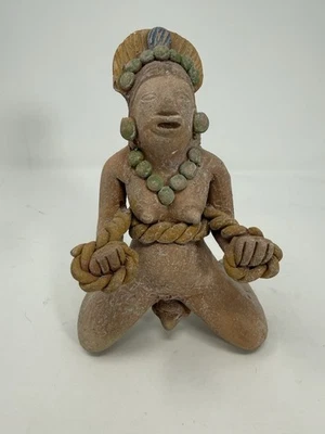 Escultura Maya Azteca Arcilla Terracota Bebé Partera Mujer De Colección Nacimiento Rara Foto 1 de 4