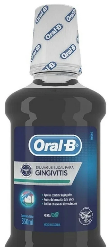  ENJUAGUE BUCAL ORAL-B CLEAN MOUTH WASH GINGIVITIS COMBAT MENTA MINT 350ML ❤️ - Image 1 of 4
