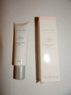 NIB Mary Kay Full Coverage Foundation Ivory 202 Normal to Dry Skin Bonus Samples - Image 1 of 4