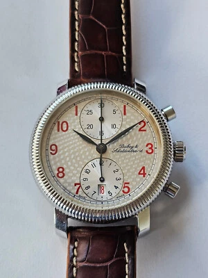 DUBEY & SCHALDENBRAND-CRONO-AUTOMATIQUE-FULL SET-ACCIAIO-38 MM-FIBBIA-CINTURINO - Immagine 1 di 4