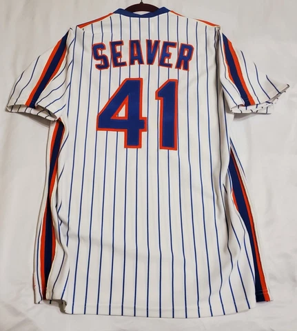 Authentic SAND KNIT 44 LARGE NEW YORK METS TOM SEAVER VINTAGE 1983 Jersey RARE Cover