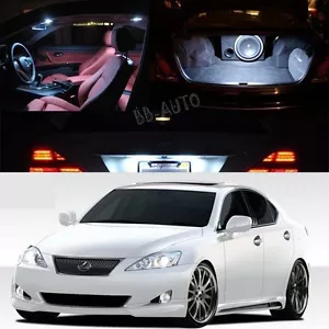 White SMD LED Interior Lights Package Kit For Lexus Is250 Is350 2006-2013 9PCS - Picture 1 of 1