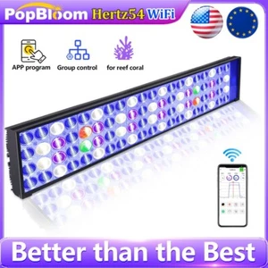 PopBloom Hertz54 WiFi Led Reef Aquarium Light 24" Reef Coral Saltwater Aquarium - Picture 1 of 12