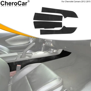 ⭕4 piezas cubierta de moldura de panel lateral de cambio de marchas para Chevrolet Camaro 2010-15 fibra de carbono - Imagen 1 de 11