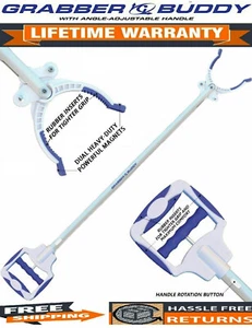 Pick Up Aid Tool with 2 Heavy-Duty Magnets Grabber Buddy Reacher Rubber Tips 30" - Picture 1 of 8