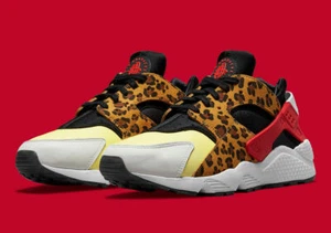 Nike Air Huarache, ""Stampa leopardata SNKRS Day"" TAGLIA UK 10 EUR 45 US11 (DM9092 700 - Foto 1 di 9