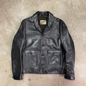 Y'2 LEATHER ANILINE HORSE COSSACK JACKET LB-143 Black Men's Size 40 From Japan - Picture 1 of 7