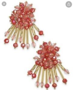 $68 Kate Spade wrap it up coral beaded   drop earrings KS3
