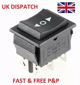 Momentary (On)-Off-(On) Rocker Switch 3 Position DPDT 16A 240Vac Car Dash 12V - Picture 1 of 2