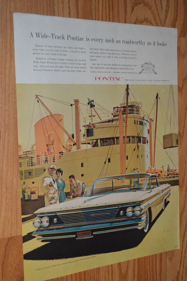 Pontiac Bonneville 1960 original grande vintage anuncio impreso anuncio 60 Foto 1 de 1