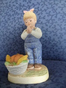 1985 HOMCO Home Interior DENIM DAYS "Time for Thanks" #1506 Debbie Figurine. - Picture 1 of 8