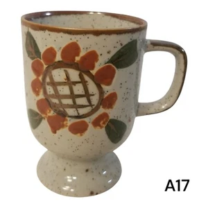 Otagiri Style Stoneware Mid Century Flower Floral Mug Cup EUC - Picture 1 of 7