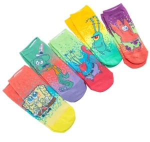 Calze SpongeBob SquarePants donna taglio basso confezione da 5 nuove con etichetta - Foto 1 di 7