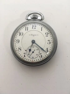 1904 ELGIN 240 BW RAYMOND 18s Railroad Pocket Watch 19j Coin Edge Case model 8 - Picture 1 of 9