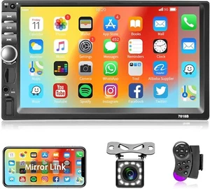 Autoradio 2 Din Android Mirror con GPS Navigazione WiFi FM/RDS Vivavoce 7Pollici - Foto 1 di 7