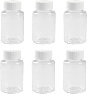 12 PIEZAS 100 ML 3,3 OZ Botellas de Plástico Transparente Contenedor Vacío con Tapón de Tornillo Blanco - Imagen 1 de 5
